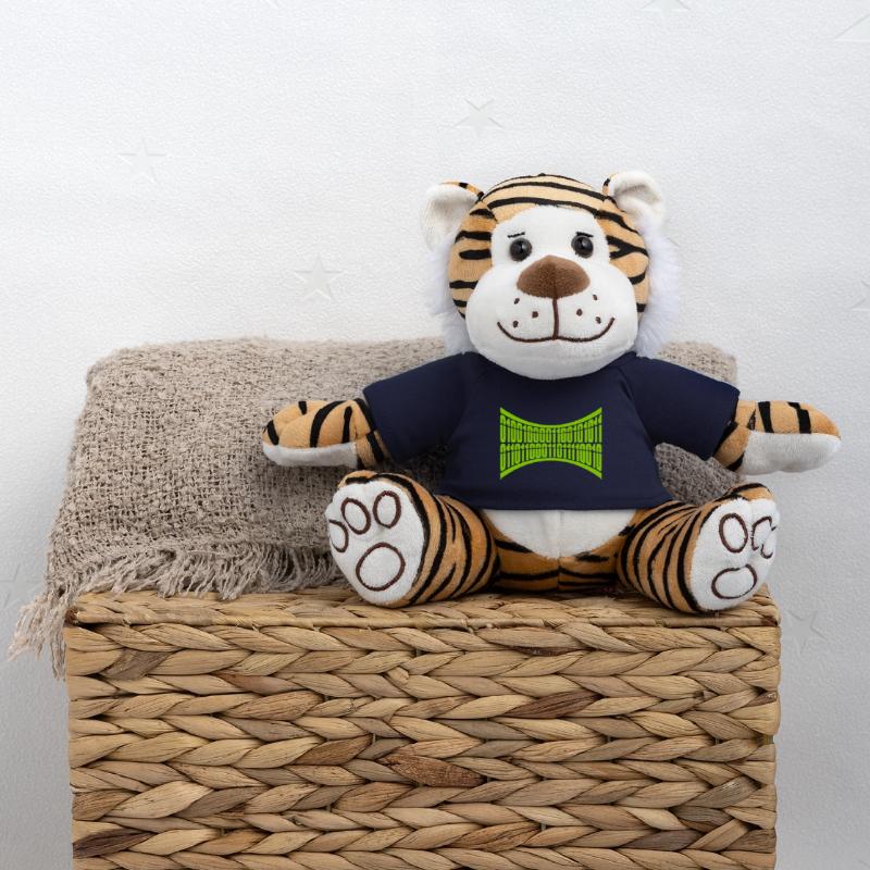 Binary Code Program Language Plush Tiger