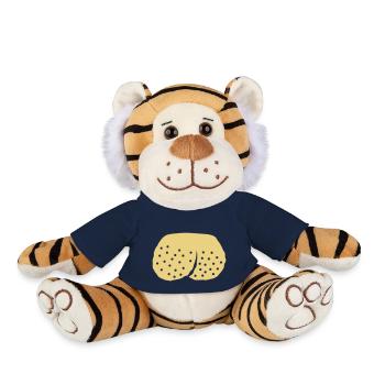 Testicles Comic Shaved Eggs - Plush Tiger - french navy - Front