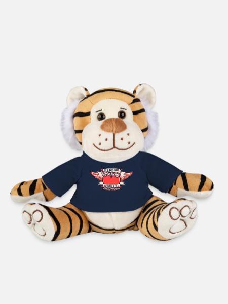 Assistants sociaux Coeur Dames Hommes Travail social - Peluche Tigre - bleu marine
