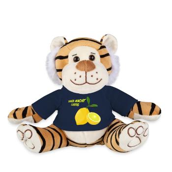 Lemon, sour makes fun, fruits lemon FUN - Plush Tiger - french navy - Front
