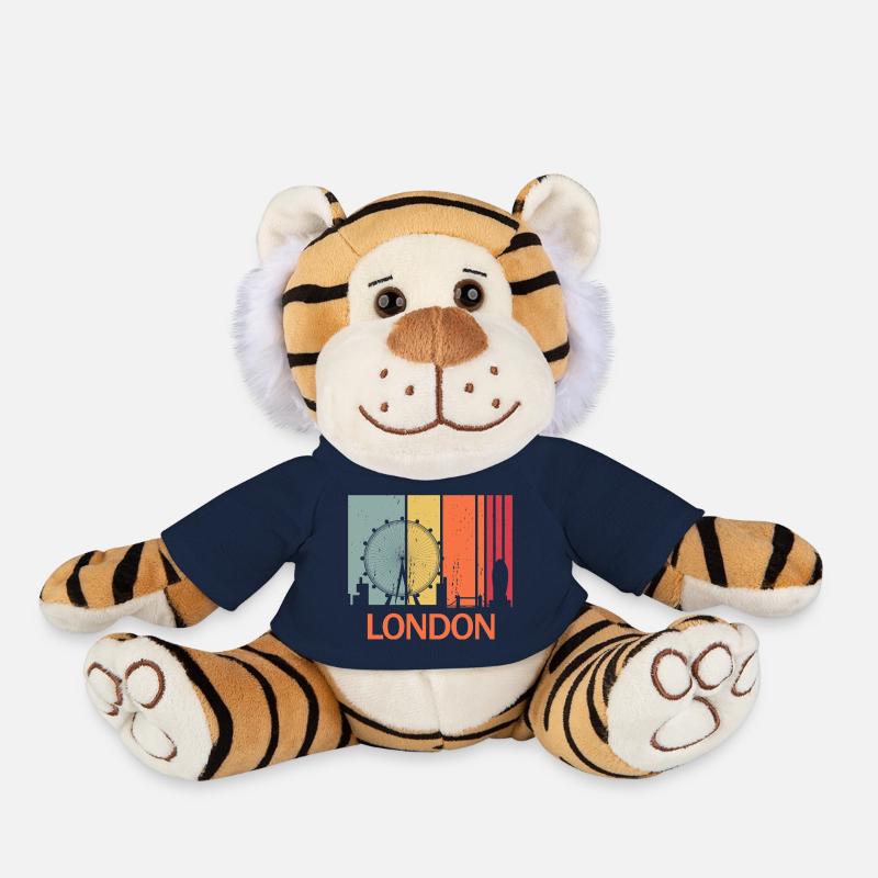 Londres - Peluche Tigre - bleu marine