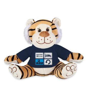 Jeu quotidien répétitif ordinateur - Peluche Tigre - bleu marine - Devant
