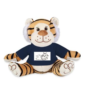 One in the other - Plush Tiger - french navy - Front
