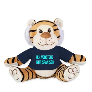 Je ne comprends que l’espagnol - Peluche Tigre - bleu marine - Devant