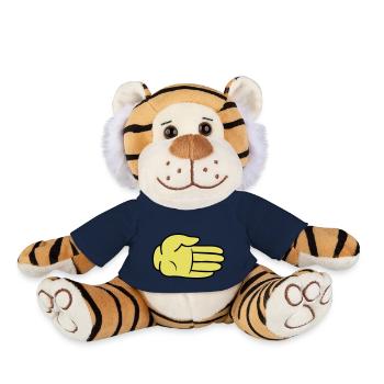 Bande dessinée à main - Peluche Tigre - bleu marine - Devant