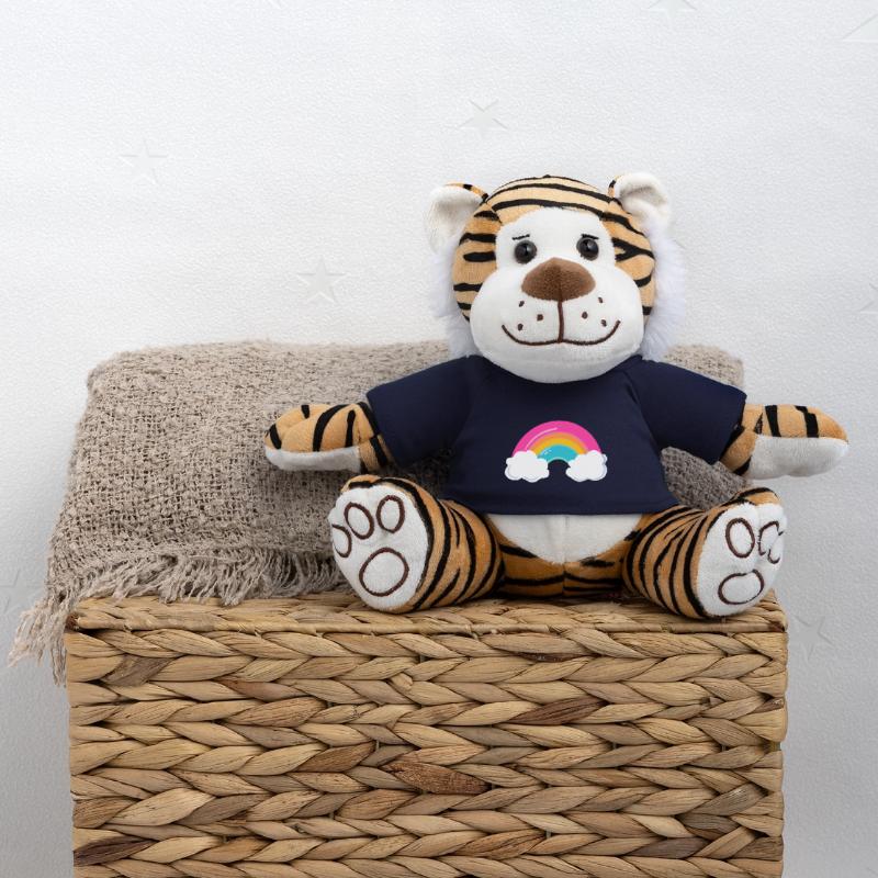 Cute Cloudy Rainbow Plush Tiger