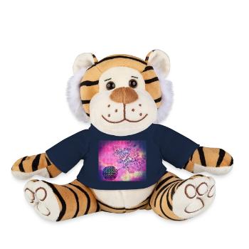 Arbre de vie persan n° 3 - Peluche Tigre - bleu marine - Devant