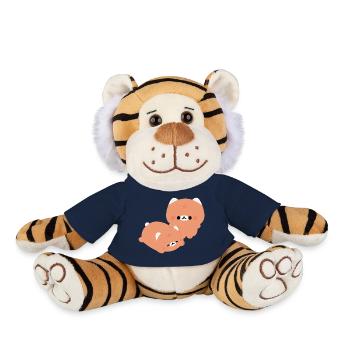 Chat tigré Couple - Peluche Tigre - bleu marine - Devant