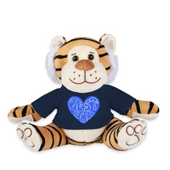Best Dad - Plush Tiger - french navy - Front