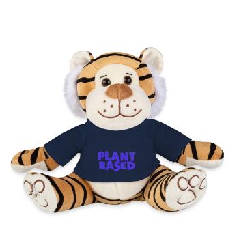 Plant Based Vegan Statement Tierrechte Geschenk - Plüschtiger - French Navy - Vorne