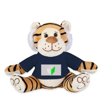 Cube de fendage vert - Peluche Tigre - bleu marine - Devant