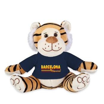 Barcelona, cool summery design - Plush Tiger - french navy - Front