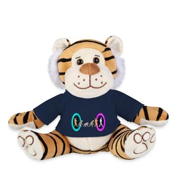 Evolution through portals - Plush Tiger - french navy - Front