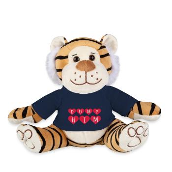 Dump Him Quote Logo - Peluche Tigre - bleu marine - Devant