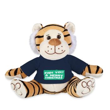 bébé fée queue bateau blagues présenter idée bande dessinée axie - Peluche Tigre - bleu marine - Devant