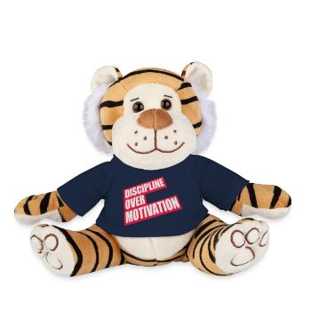 Citation de discipline sur la motivation - Peluche Tigre - bleu marine - Devant