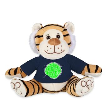joke cool gift idea birthday gift pro vegan geek - Plüschtiger - French Navy - Vorne