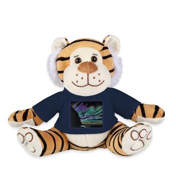 Aurora in the sky turquoise sky - Plush Tiger - french navy - Front