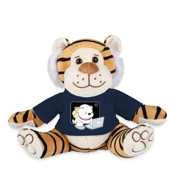 Dog Korean - Japanese Style 05 - Plush Tiger - french navy - Front