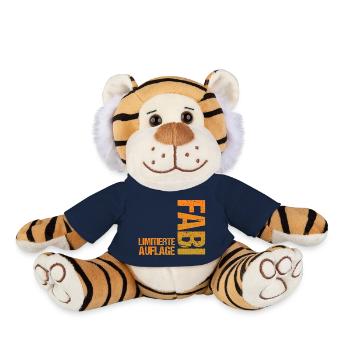 Fabien - Peluche Tigre - bleu marine - Devant