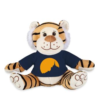 Mont Saint Michel sunset - Plush Tiger - french navy - Front
