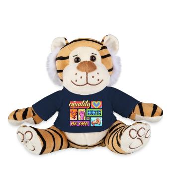 L’égalité ne fait de mal à personne Fierté LGBTQIA+ Design - Peluche Tigre - bleu marine - Devant