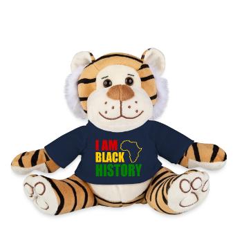 I am black history - Plush Tiger - french navy - Front