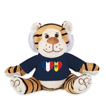 Frankreich Moldawien Flagge Herz - Plüschtiger - French Navy - Vorne
