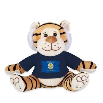 Calabre drapeau Italie drapeau paix Vintage - Peluche Tigre - bleu marine - Devant