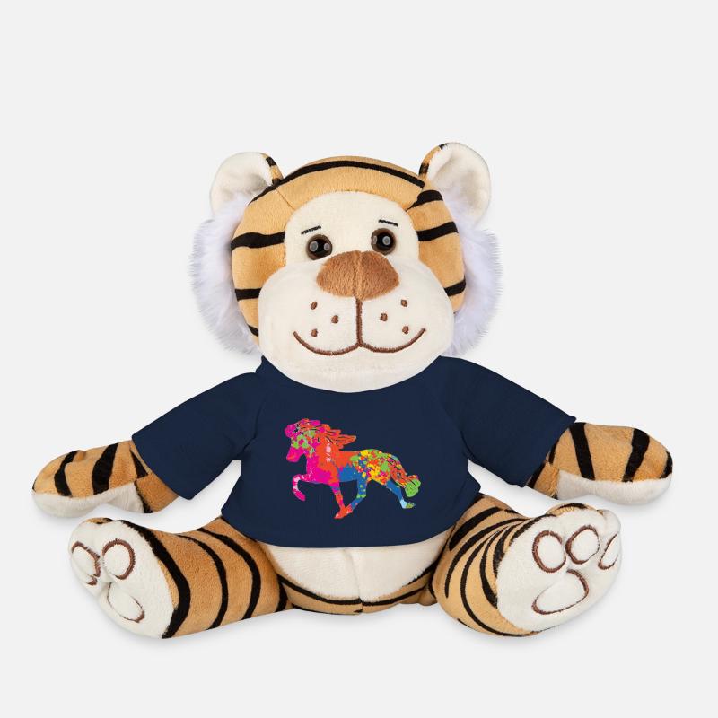 Tölter 2 splashes of colour - Plush Tiger - french navy