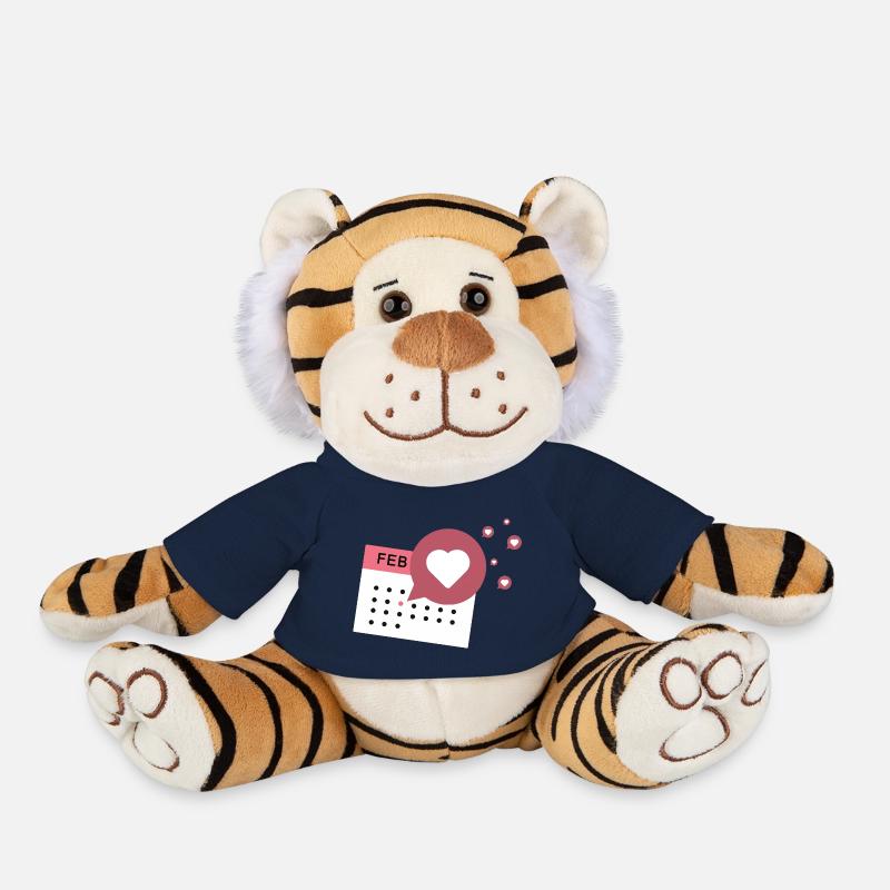 Icône J’aime le calendrier - Peluche Tigre - bleu marine