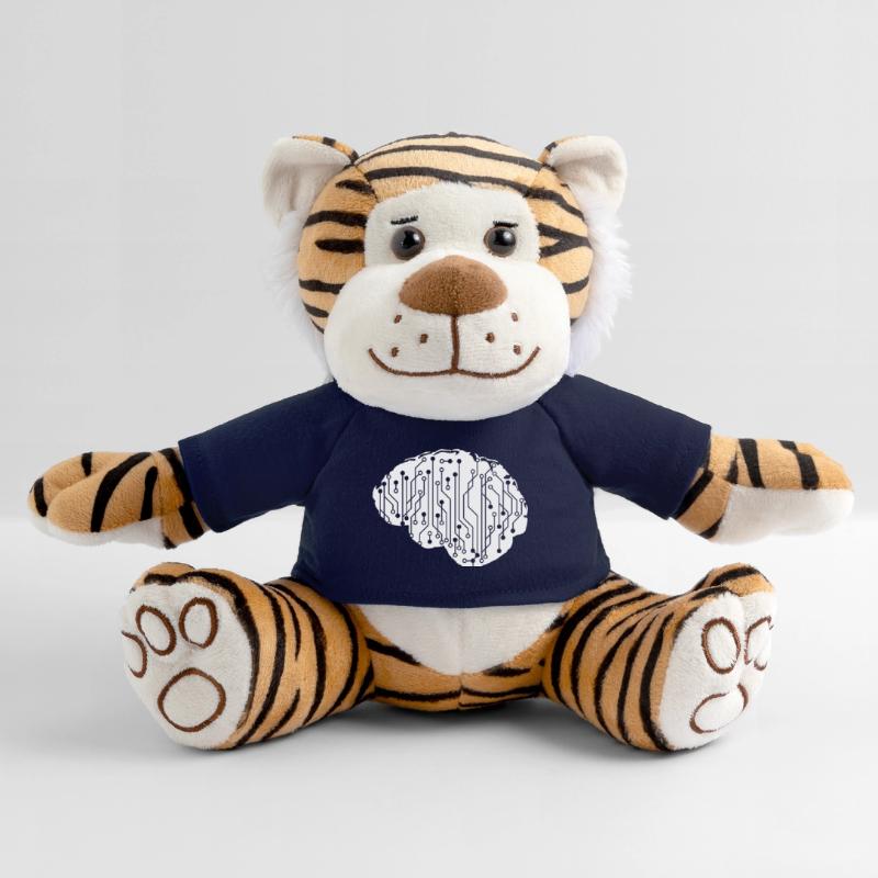 Electrical Brain CPU Data Circuit Computer Plush Tiger