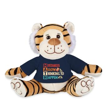 Math Mistakes Allow Thinking To Happen Math Teache - Plush Tiger - french navy - Front
