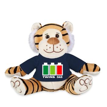 Grossesse Baby shower Babyshower Boy Girl - Peluche Tigre - bleu marine - Devant