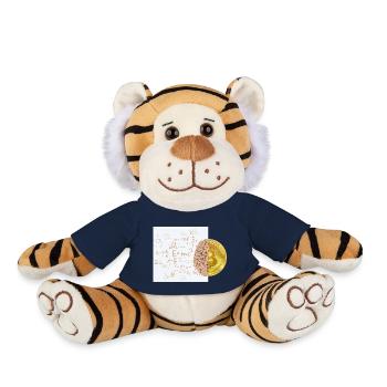Crypto Brain 2 Bitcoin BTC ETH - Peluche Tigre - bleu marine - Devant