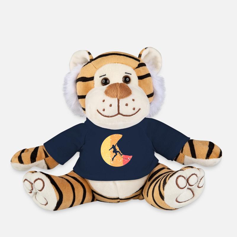 Escalade des sommets d'alpinisme - Peluche Tigre - bleu marine
