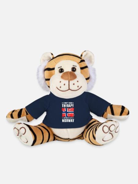 Je n'ai pas besoin de thérapie Norway Holidays Norway - Peluche Tigre - bleu marine