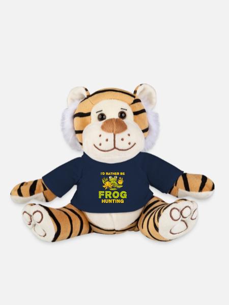 Grenouille chasse grenouille - Peluche Tigre - bleu marine