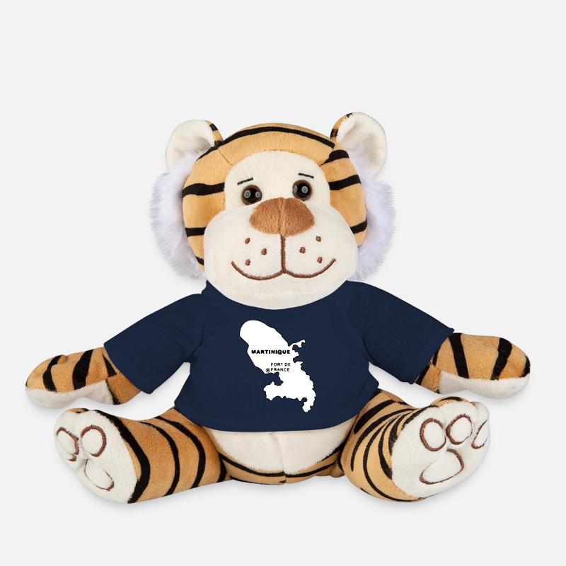 Martinique - Peluche Tigre - bleu marine