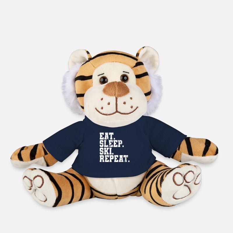 Skiing Ski - Plush Tiger - french navy