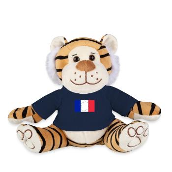 Drapeau de la France - Peluche Tigre - bleu marine - Devant