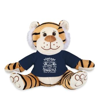 December 1997 | birthday 1997 Vintage December - Peluche Tigre - bleu marine - Devant
