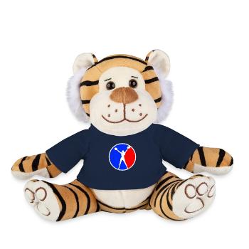 logo de cheerleading - Peluche Tigre - bleu marine - Devant