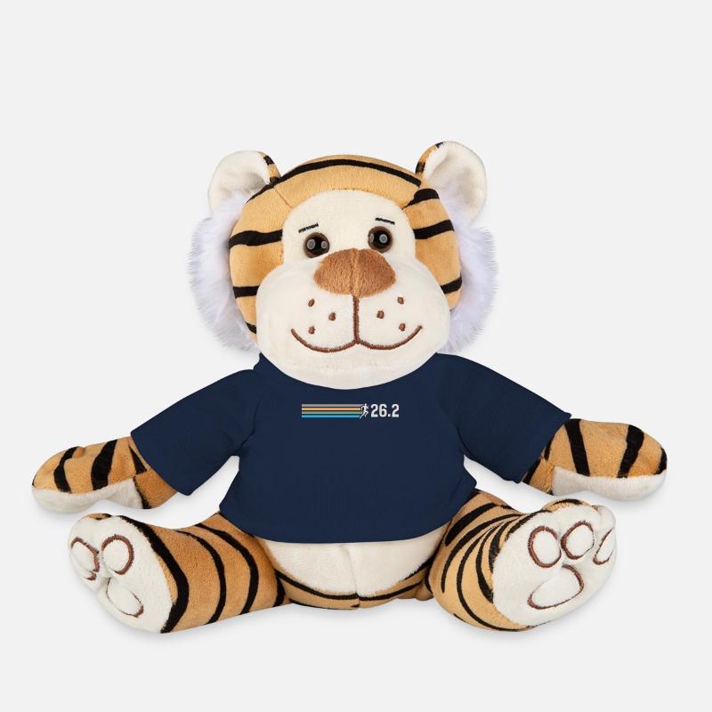 Half Marathon, Marathon, Runner - Plush Tiger - french navy