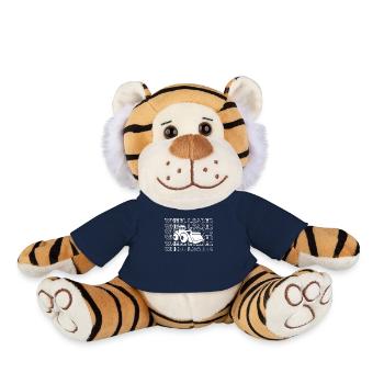 Chargeuse sur pneus - Peluche Tigre - bleu marine - Devant
