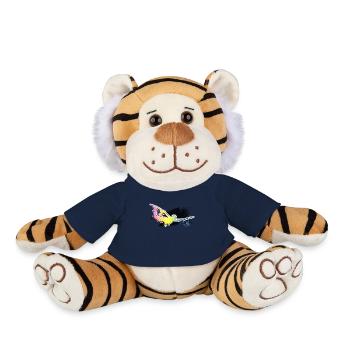 wakeboard, silhouette, sports nautiques, wakeboarder, - Peluche Tigre - bleu marine - Devant