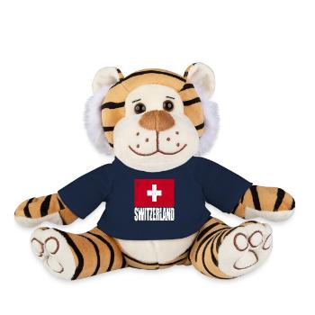 Drapeau de la Suisse - Peluche Tigre - bleu marine - Devant