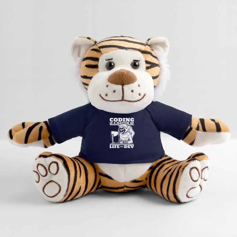 Développeur Coder Programmeur Squelette Peluche Tigre