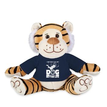 Parachutist Parachuting Dog - Plush Tiger - french navy - Front