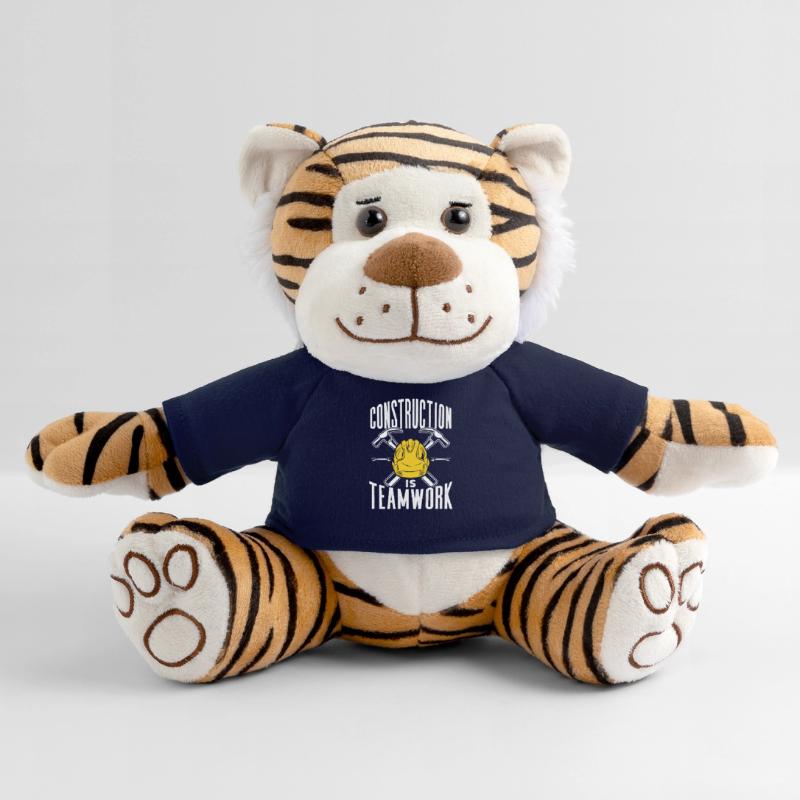 Construction work is teamwork Construction site Teamwork Construction Plush Tiger